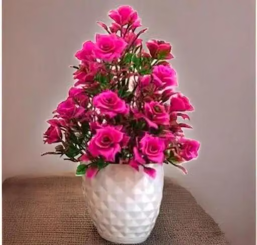 Sp enterprise bonsai artificial rose plant Home office indoor and outdoor decoration purpose set of 02 - Image 2