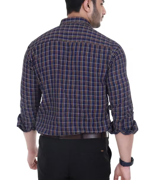 Rowdy check shirt for Men, Single pocket, Full sleeves - Image 3