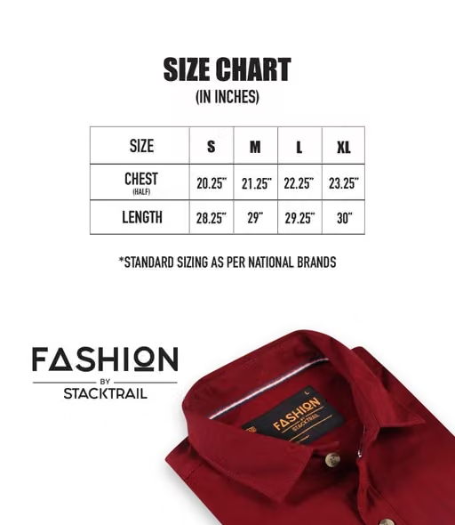 Fashion By Stacktrail Jute Casual Solid/Plain Shirt For Men-Maroon - Image 2