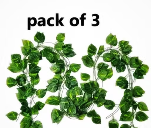( set of 3 ) ( 8 feet string ) 30 leaves in one string / money plant / leaves / leaf