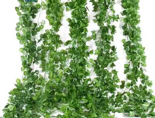 ( set of 3 ) ( 8 feet string ) 30 leaves in one string / money plant / leaves / leaf - Image 2