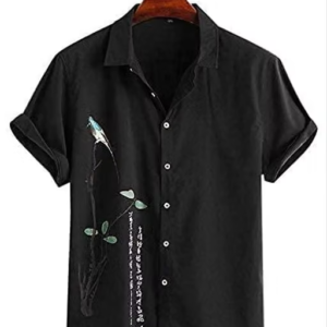 Men's Rayon Cotton Lining Digital Printed Stitched Half Sleeve Shirt