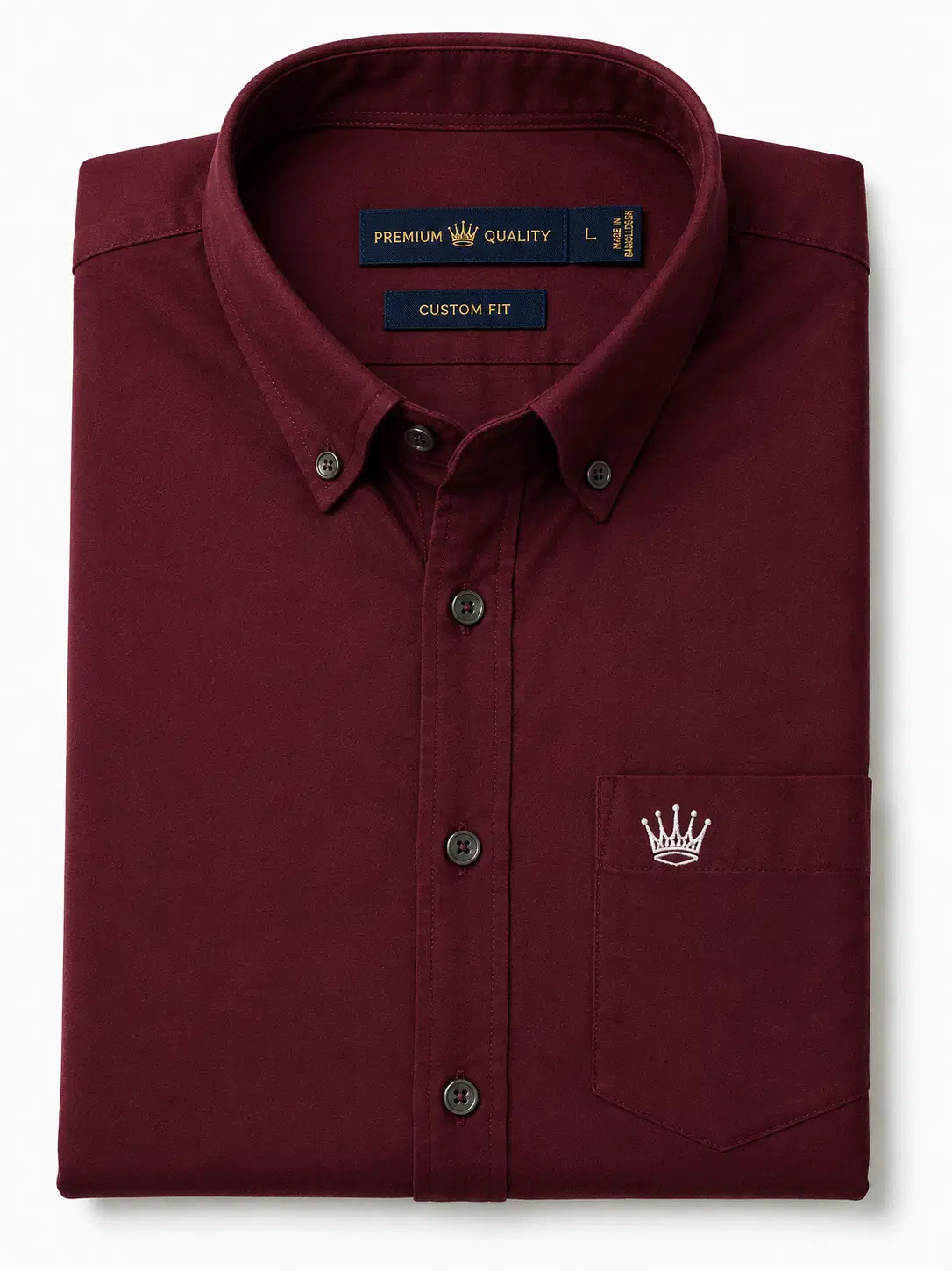 nikline Cotton Regular Fit Solids Full Sleeves Men's Casual Shirt - Maroon ( Pack of 1 )