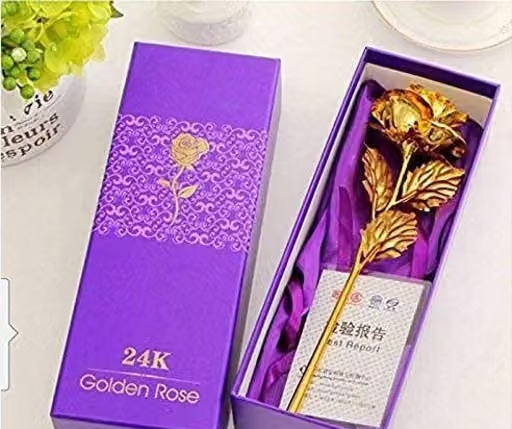 Gold Rose | Special Gold Rose Flower for Someone Special and Loved one - 25 cm