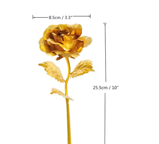 Gold Rose | Special Gold Rose Flower for Someone Special and Loved one - 25 cm - Image 3