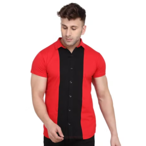 Geum Men's Colorblocked Spread Collar Multicolor Shirts