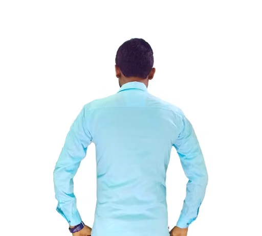 Mens Slim fit shirt Sky - Image 2
