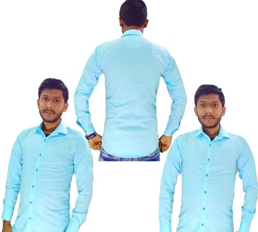 Mens Slim fit shirt Sky - Image 3