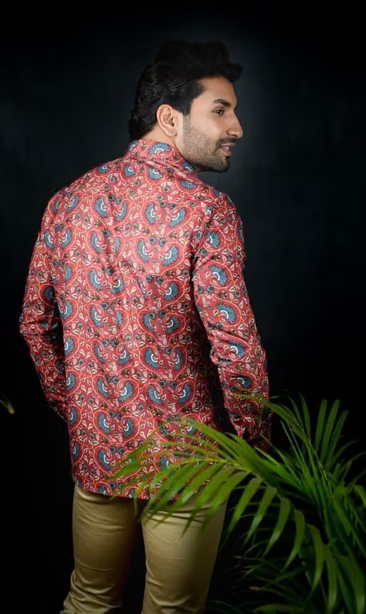 Classy Men's Premium Cotton Printed Casual Full Sleeve Shirt - Image 2