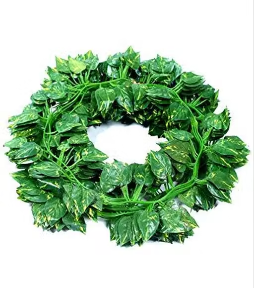 GOVIC Artificial Natural Looking Green Leaf Hanging Money Plant Vine Creepers (Pack of 24) - Image 3