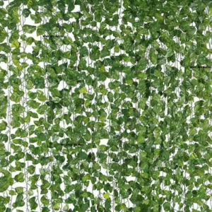 WELL ART GALLERY Artificial Plants Leaves Ivy Garlands Plant Greenery Hanging Vine Creeper Home Decor Door Wall Balcony Decoration Party Festival Craft, 80 Leaves( 6 pcs, Vine ) 7.5 FEET