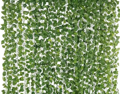 WELL ART GALLERY Artificial Plants Leaves Ivy Garlands Plant Greenery Hanging Vine Creeper Home Decor Door Wall Balcony Decoration Party Festival Craft, 80 Leaves( 6 pcs, Vine ) 7.5 FEET