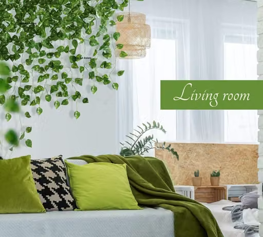 WELL ART GALLERY Artificial Plants Leaves Ivy Garlands Plant Greenery Hanging Vine Creeper Home Decor Door Wall Balcony Decoration Party Festival Craft, 80 Leaves( 6 pcs, Vine ) 7.5 FEET - Image 3