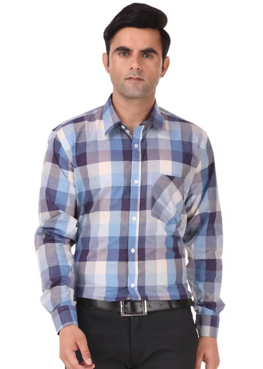HIGHFIT Casual Cotton Check Shirt Multicolor