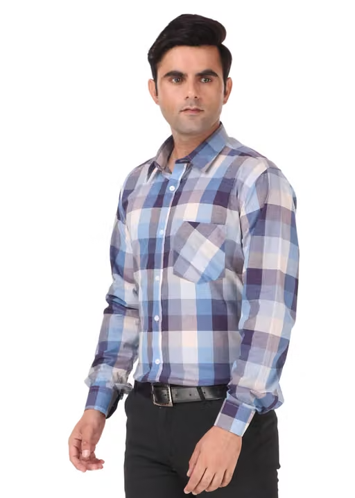 HIGHFIT Casual Cotton Check Shirt Multicolor - Image 3