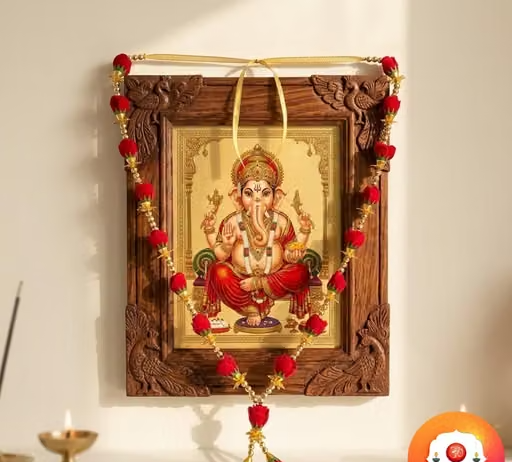 Bhakti Lehar ( 24 Inch ) Red Rose Artificial Pearl Garland for Photo Frame | Gulab Mala for God Idol - Pack of 1 - Image 4