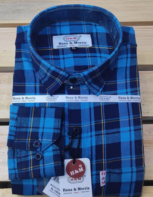 Decent men's Cotton Check Shirt, Single Pocket, Full sleeves. - Image 4