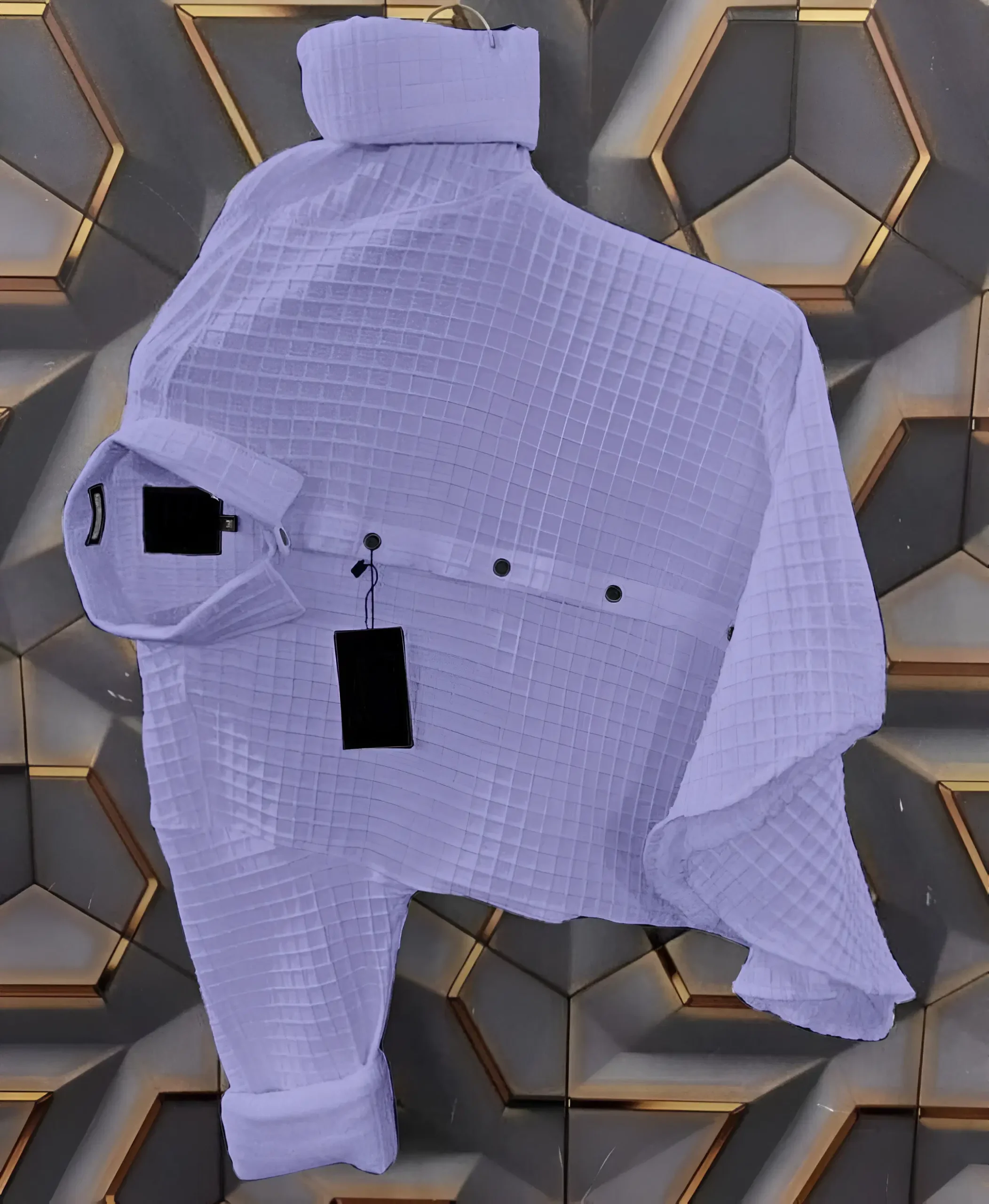 Poly Cotton Regular Fit Checks Full Sleeves Men's Casual Shirt - Grey ( Pack of 1 )