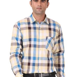 HIGHFIT Premium Quality Casual Cotton Check Shirt Multicolor