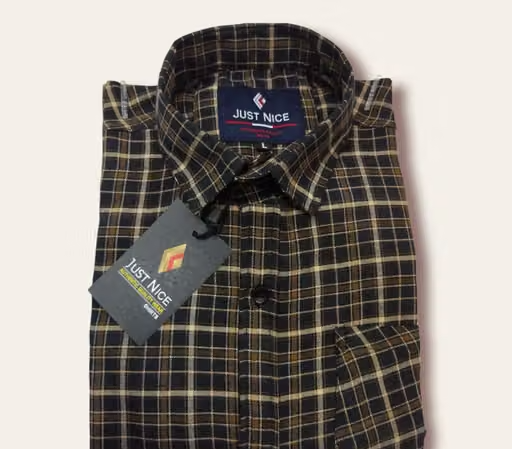 ts fashion men's Regular Fit Casual Check Shirts Cotton Full Sleeves (Check Shirt for Men) - Image 2