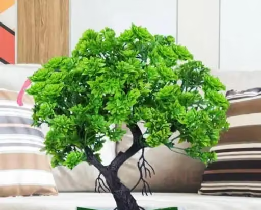 Artificial Plant With Pot & Sparrow for Home Decor and Gifting & Diwali Decor Artificial Plants And Flowers Can Be Used As Decorations For Furniture And Office Environment Small Fake Plants, Artificial Potted Plants