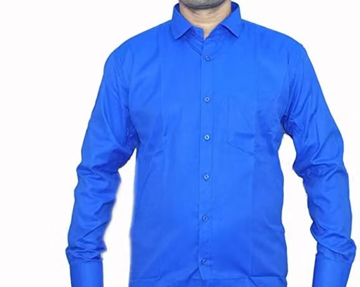 Bajson Men's Formal Slim Fit Shirt (Blue, Size - 39)