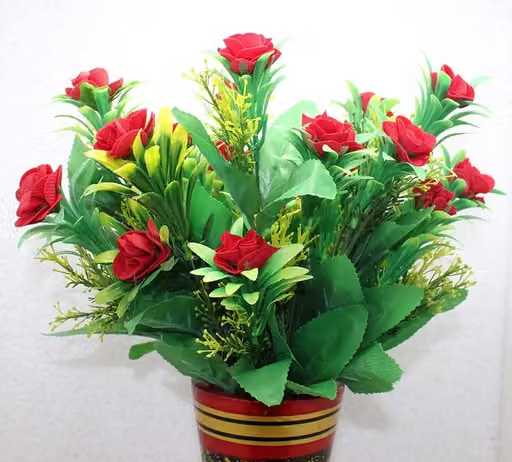 Artificial Flower Bunches For Home Balcony Garden Decoration Pack Of 5 - Image 3