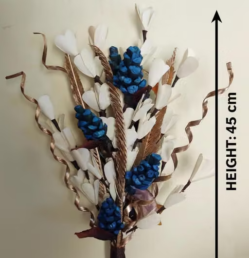 Bunch of handmade dry palm leaf flowers, sticks and dry palm leaves filler, /45cm Bunch - Image 4