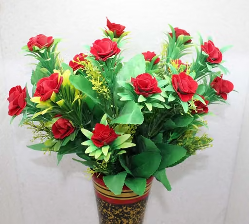 Artificial Flower Bunches For Home Balcony Garden Decoration Pack Of 5 - Image 4