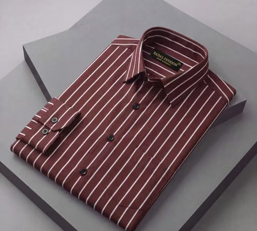 100% Cotton Regular Fit Striped Full Sleeves Men's Casual Shirt - Beige ( Pack of 1 )