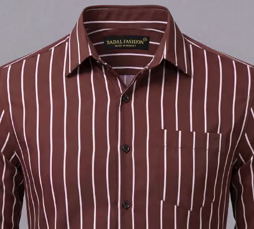 100% Cotton Regular Fit Striped Full Sleeves Men's Casual Shirt - Beige ( Pack of 1 ) - Image 2