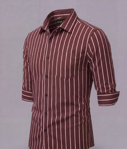 100% Cotton Regular Fit Striped Full Sleeves Men's Casual Shirt - Beige ( Pack of 1 ) - Image 3