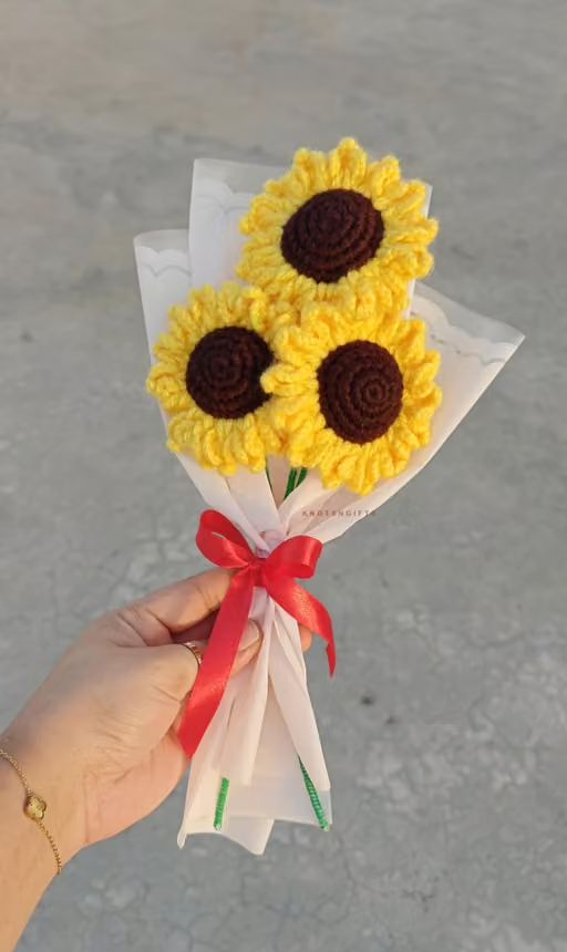 Knotsngifts Mini Sunflower Bouquet - Image 4