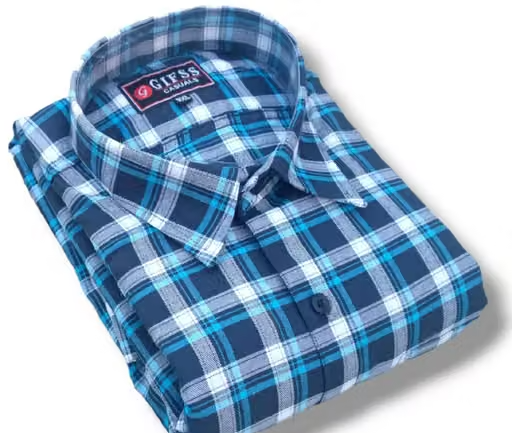 Plus Size Full Sleeves Cotton Checks Shirts for Men 2XL , 3XL , 4XL , 5XL Navy Blue Color Shirt for Man 4XL Shirt , 3XL Shirt , Plain , Printed , Checks shirt for Men