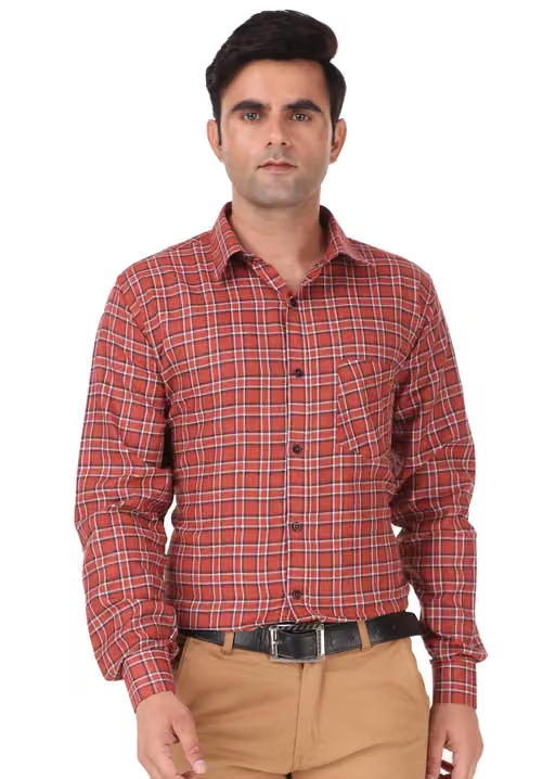 HIGHFIT Premium Quality Casual Cotton Check Shirt Multicolor