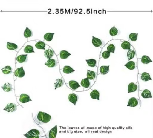 Black Pari (Set of 4 String) Moneyplant :- (8 Feet) Artificial Garlands Plant Home Decor Main Door Wall, Balcony - Image 4