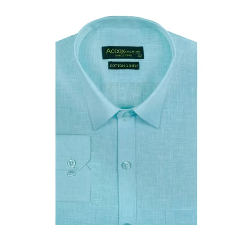 ACCOX Men's Full/Long Sleeves Formal Regular Fit Cotton Check Shirt