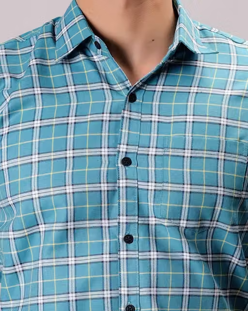Pretty Fashionable Men Checks Print Shirts - Image 2