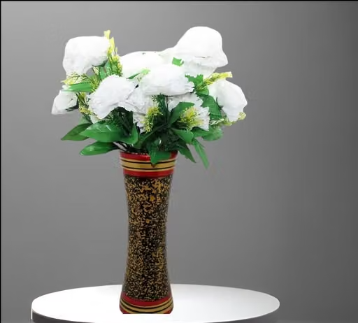 TFH Artificial Carnation Flower Bunches Pack of-4 Yellow - Image 2