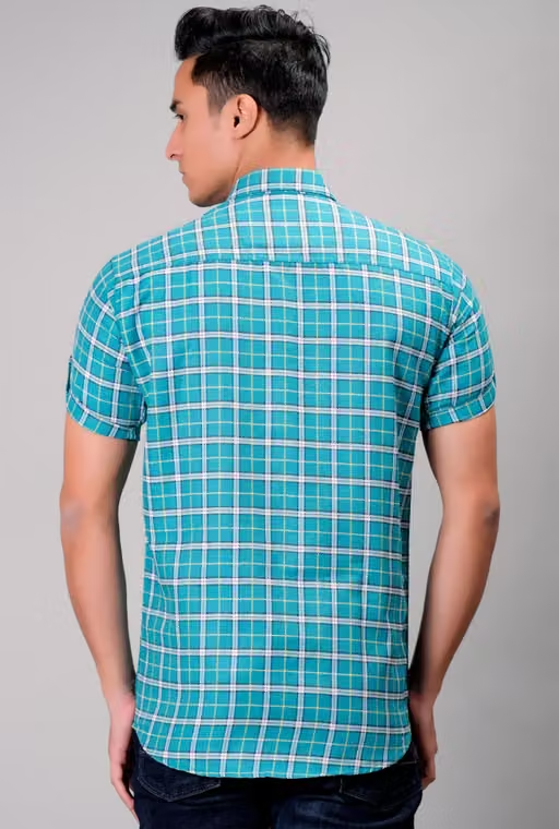 Pretty Fashionable Men Checks Print Shirts - Image 3