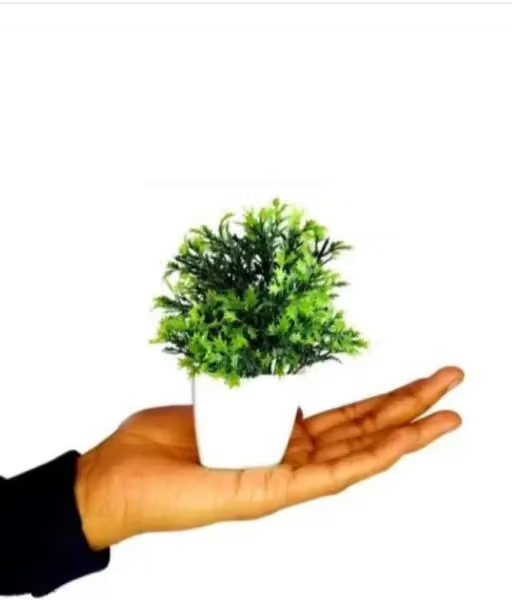 Artificial Plant with pot_Plastic Flower and Shrubs for Home Decor and Living Room_faux plants - Perfect Gift Idea Combo Pack of 5 - Image 4