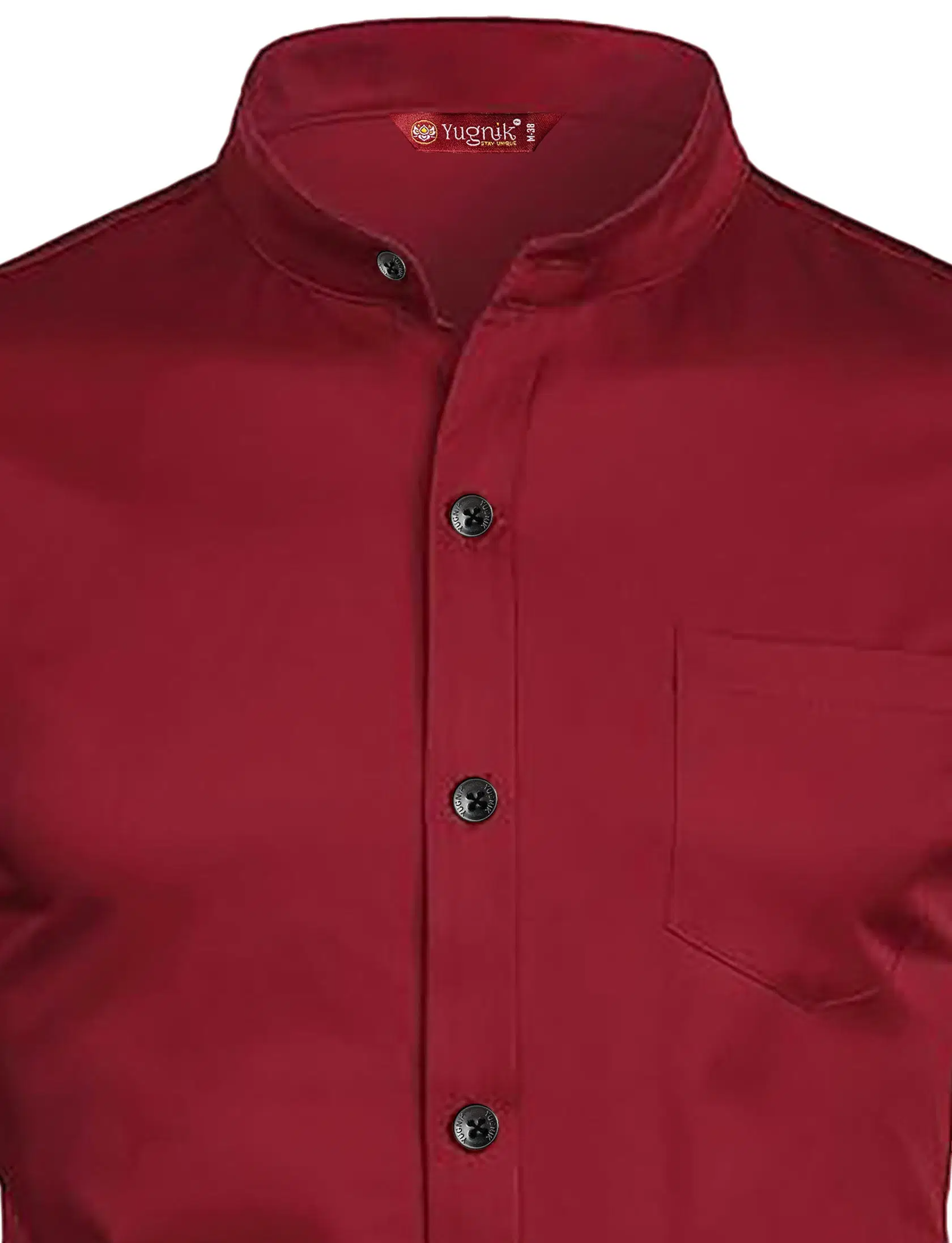 Yugnik Cotton Blend Slim Fit Full Sleeves Men's Formal Shirt - Maroon ( Pack of 2 ) - Image 2