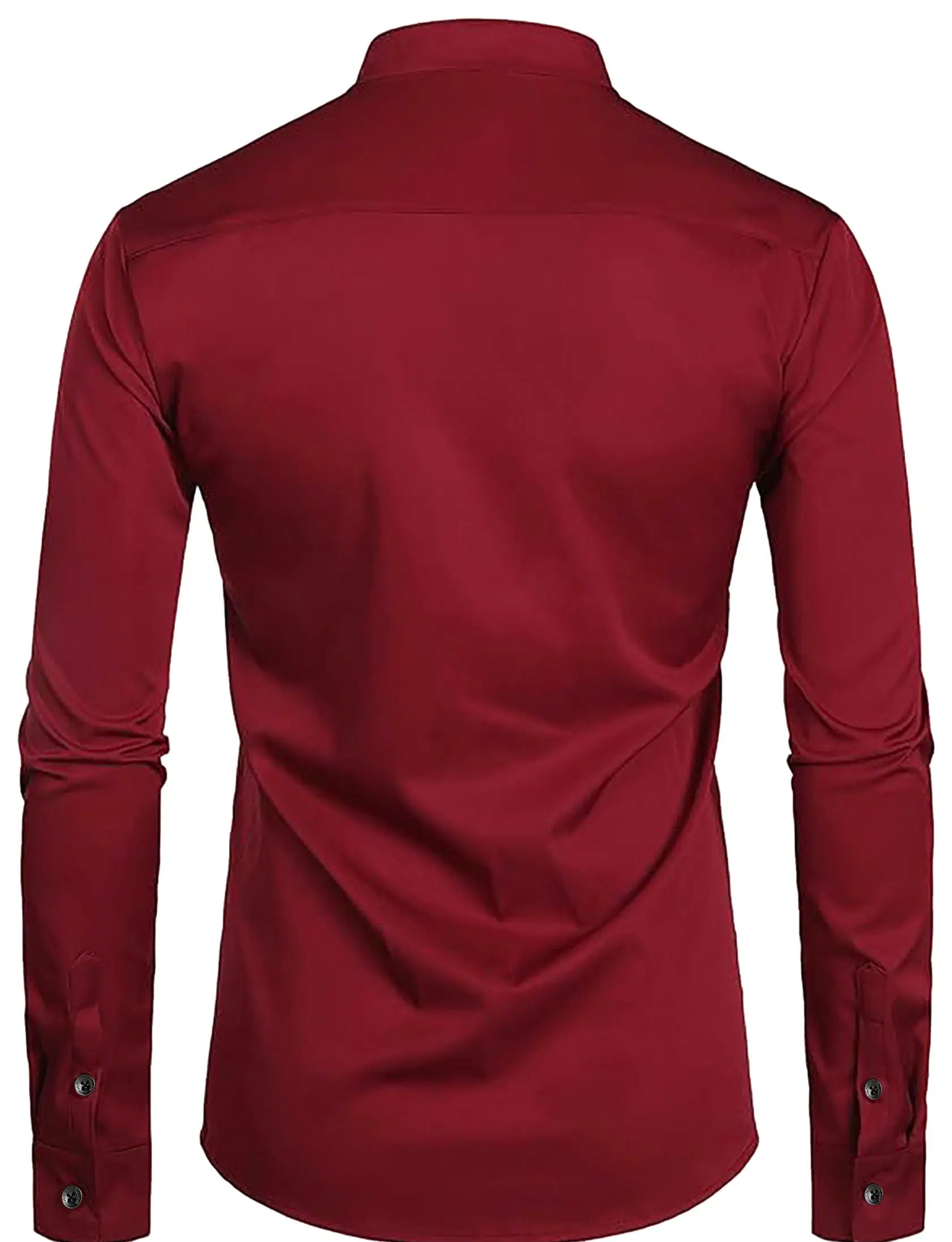 Yugnik Cotton Blend Slim Fit Full Sleeves Men's Formal Shirt - Maroon ( Pack of 2 ) - Image 3