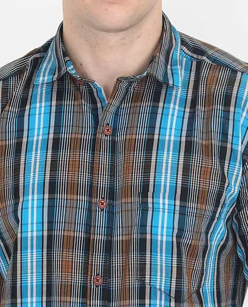 Urban Look Checkered Casual Slim Fit Shirt - Image 3