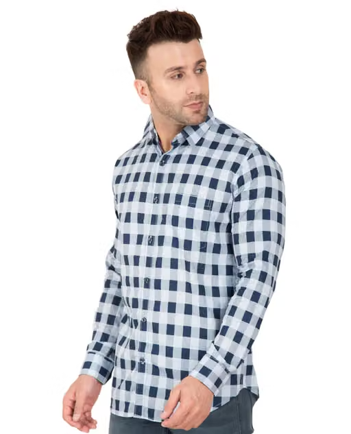 DEZANO MEN'S CHECKRED FULL SLEEVE SHIRT - Image 2