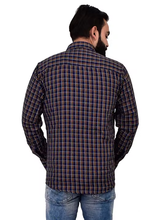 Stylo cotton check shirt for Men, Single pocket, Full sleeves vol2 - Image 3