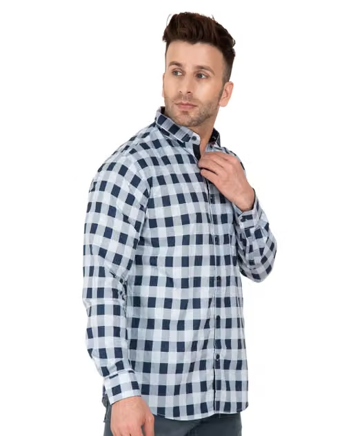 DEZANO MEN'S CHECKRED FULL SLEEVE SHIRT - Image 3