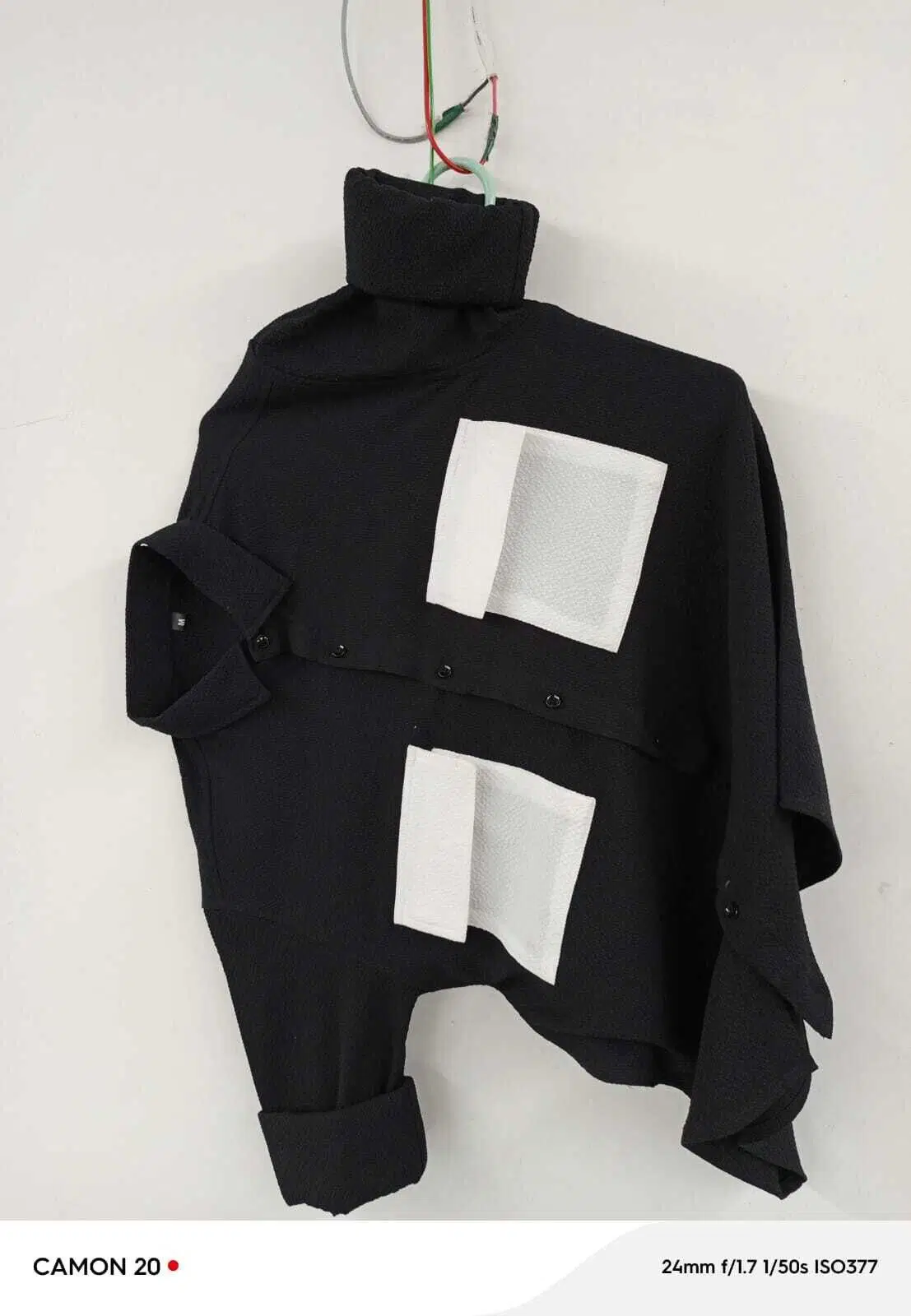 Aai Creation Lycra Slim Fit Solids Full Sleeves Men's Casual Shirt - Black ( Pack of 1 ) - Image 2