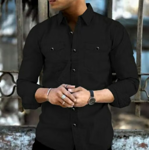 SENSATIONAL PARTY WEAR DOUBLE POCKET SHIRT FOR MEN
