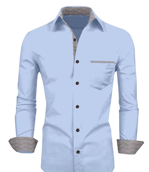 Men's Latest Stylish Cuff Collared Shirt